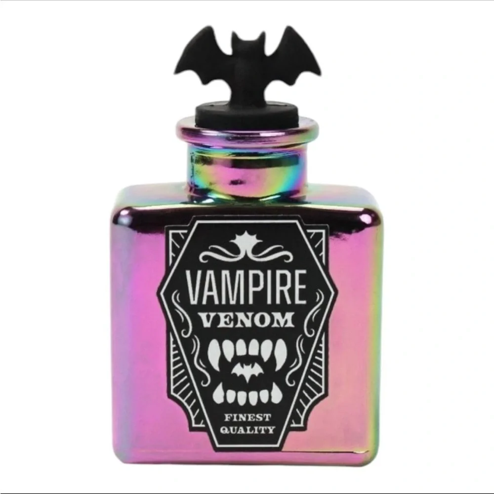 Target bullseye set of 3 Halloween Potion Bottles - Iridescent Black